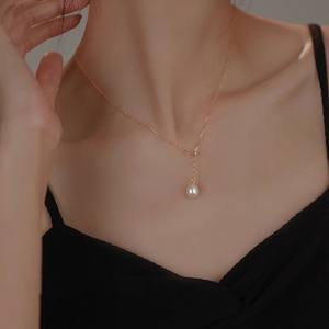 Collar de Perlas de Agua Dulce Impecables Extremadamente Brillantes, Estilo de Moda de Lujo Ligero para Niñas, Novedad de 2024 - Product Image 3