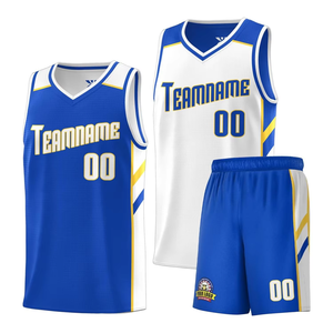 Ensemble de maillot et short de basketball personnalisés de haute qualité avec service d'impression de logo, nom et numéro pour l'école, le club, l'académie - Product Image 3