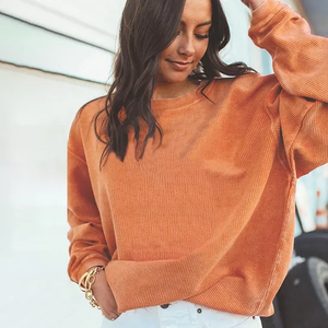 Sudadera con capucha extragrande para mujer, forrada, corta, estampada, informal, personalizada, antipilling, de punto, para otoño/invierno, OEM, ¡la más vendida! - Product Image 6