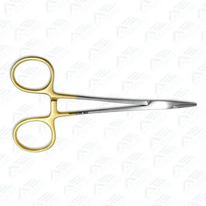 Instrumentos quirúrgicos de acero inoxidable, fórceps para sala de cirugía médica, mordazas de carburo de tungsteno dentadas, soporte de aguja Halsey de 13 Cm - Product Image 3