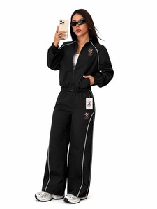 Conjunto Deportivo Cortavientos Ligero para Mujer, Chaqueta con Cierre Completo y Pantalones Jogger, Ropa Deportiva para Correr, Entrenamiento y Ejercicio - Product Image 4