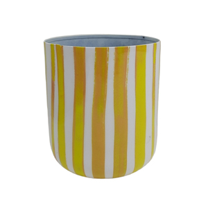 Maceta Redonda de Hierro para Decoración de Jardín, con Adhesivo con Diseño de Limón, Macetas Esmaltadas para Uso en Interiores y Decoración del Hogar, Hechas a Mano - Product Image 2