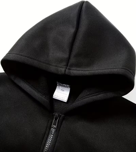 Boys Casual Versatile Reversible Plus Size Hooded Sweatshirt Autumn Winter Lined Children's Trendy Zip-Up Jacket Daily Wear ODM - Product Image 3