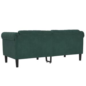 Sofá de Terciopelo Verde Oscuro 100% Poliéster Madera Contrachapada Sólida para Sala de Estar - Product Image 6