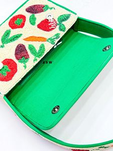 Bolso de Hombro de Lujo Estilo Bohemio con Cuentas Geométricas de 10 Pulgadas para Mujer, Hecho a Mano, para Fiestas Nocturnas, Ecológico, con Cierre Magnético - Product Image 6