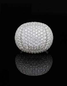 Luxury Diamond Cluster <b>Ring</b> <b>Mens</b> Hip Hop Oval Fully Iced Out 925 Sterling <b>Silver</b> 10K 14K Gold Statement Jewelry Gift - Product Image 1