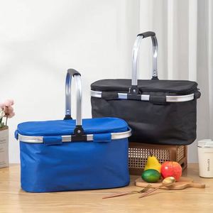 Panier de courses pliable multifonctionnel à poignée unique avec poche intérieure et renforts sur les quatre côtés - Product Image 3