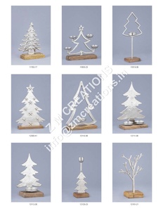 Porte-bougie chauffe-plat en forme d'arbre moderne, fait main, écologique, durable, décoration de table de Noël, centre de table - Product Image 2