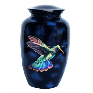 Urna de cremación de metal decorativa al por mayor de último diseño, urna conmemorativa personalizada con diseño pulido a precio de mayorista - Product Image 1