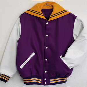 Veste de sport verte pour homme, mélange coton et polyester, coupe classique, col rabattu, fermeture boutonnée, style preppy, vêtement d'automne - Product Image 3