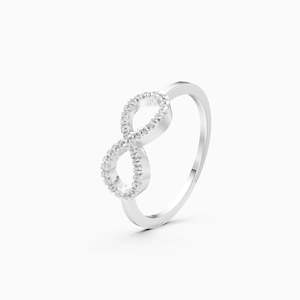 Bague en diamant Forever Shine Infinity Shape Lab, 0,11 ct, en or jaune, blanc et rose 9 carats - Product Image 2