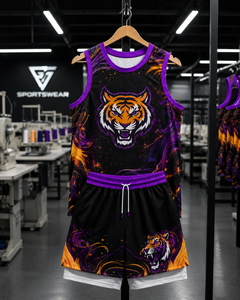 Derniers modèles de maillots de basket-ball personnalisés, ensembles d'uniformes d'équipe, tissu respirant à séchage rapide, uniforme de sublimation, vêtements de basket-ball - Product Image 1