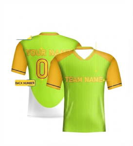 Uniforme de Fútbol de Poliéster Verde Lima, Transpirable, Personalizable, Ropa Deportiva para Equipos, Servicio OEM - Product Image 1