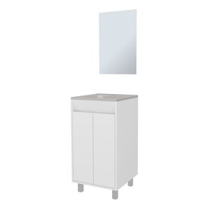 Mobile da Bagno Bianco Saratoga con 2 Ante, Eleganti Mobili per Bagno - Product Image 3