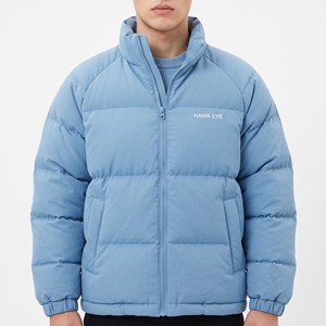 Chaqueta Acolchada de Invierno para Hombre, Corte Ajustado, Cuello Alto, Relleno de Algodón, Color Sólido, Estilo Casual - Product Image 6