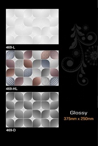 Modern Ceramic Glossy Marble Look <b>Wall</b> Tile 375mm X 250mm Adhesive for Interior <b>Wall</b> Cladding - Product Image 5