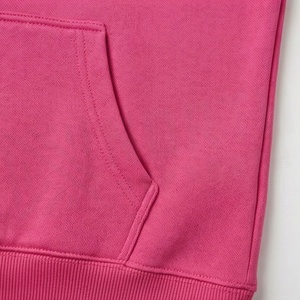 Sweat à capuche d'hiver à manches longues pour femme, personnalisable, couleur unie, logo frontal, en molleton de coton pur, anti-boulochage, OEM - Product Image 5