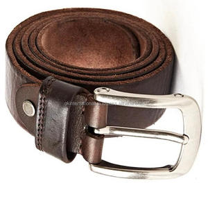 Cinturón informal de cuero de vaca para hombre, hebilla ajustable de níquel sin óxido, color marrón oscuro, calidad de exportación, alta calidad - Product Image 4