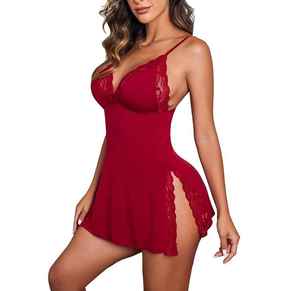 Custom International Large Size Romantic Deep V <b>Lace</b> Satin Luxury Winter Breathable Soft Sexy Silk <b>Elastic</b> Waist Robe Set - Product Image 3