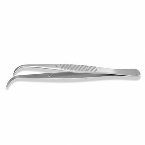 Pinzas de vendaje KANTROWITZ con puntas curvas dentadas y mandíbulas anguladas, longitud total 9-3/4 pulgadas (24.7 cm) ZETOMEDPRO - Product Image 1