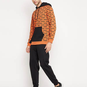 Conjunto Deportivo de Invierno para Hombre al por Mayor, 100% Algodón, Estilo Jogger, Cuello con Capucha, Color Sólido, Impresión Personalizada, Transpirable, OEM - Product Image 2