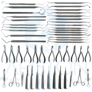 Juego de examen Dental Manual de 51 piezas de alta calidad, alicates, elevadores, curetas, sondas, instrumentos de llenado, certificado CE, Clase I - Product Image 1