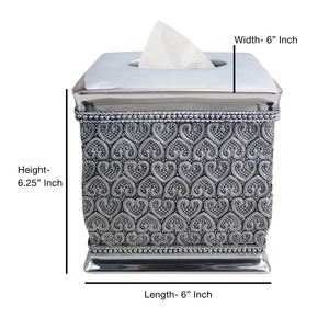 Designer Metal <b>Tissue</b> Box Holder With Luxury Finished Suitable For Home Events <b>Wedding</b> Decor And Elegant Table Settings - Product Image 5