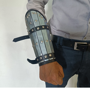 Medieval Steel Vambraces Handmade Knight Forearm Bracers Plate Arm Guards Wearable Armor for sca Reenactment Easter & Halloween - Product Image 4