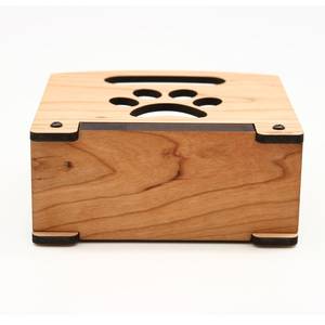 Porte-serviettes en bois artisanal avec finition lisse pour le rangement des mouchoirs, la décoration de table et l'organisation de la maison - Product Image 2