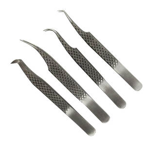 Pinces à fibres à pointe fine, outils de précision antistatiques en acier inoxydable pour l'artisanat et le bricolage, pinces à fibres à pointe fine - Product Image 1