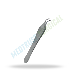 Pinza Quirúrgica Adson Brown Curva para Tejidos Delicados, 9x9 Dientes, Tamaño Estándar - Product Image 3