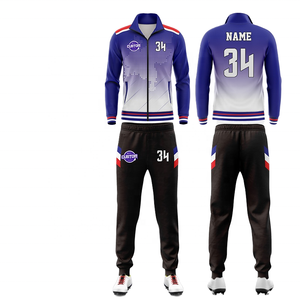 Conjunto Deportivo Personalizado de Sublimación para Hombre, de Alta Calidad, con Cremallera Completa, Degradado, para Calentamiento, Entrenamiento y Jogging - Product Image 1