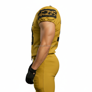 Uniforme de football américain imprimé à manches courtes respirant personnalisé OEM en gros - Product Image 4