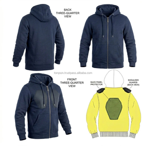 Sweat-shirt de motard élégant et blindé, conçu avec des inserts de protection en matériau renforcé, coupe confortable et caractéristiques pratiques. - Product Image 5