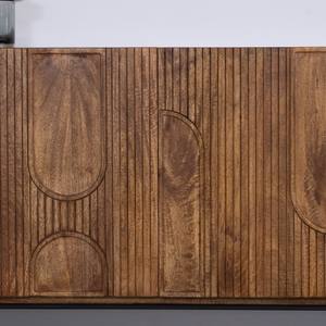Vandana Crystal Design 4-door Newtro style <b>sideboard</b> in mango wood Moky 175 cm - Product Image 5