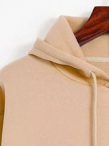 Vente en gros de sweats à capuche surdimensionnés pour hommes 100% coton, logo personnalisé, orange, streetwear, tissu français de haute qualité, broderie - Product Image 3