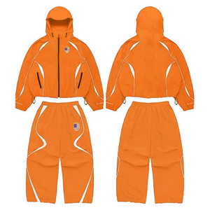 Conjunto Deportivo Personalizado Cortavientos de Nylon con Estampado Reflectante, Chaqueta y Pantalones Joggers, Traje de 2 Piezas - Product Image 5