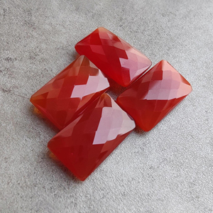 พลอยออนิกซ์สีแดงธรรมชาติทรงบริโอเลตต์ รูปทรงสี่เหลี่ยมผืนผ้า ขนาดเท่ากัน สำหรับทำเครื่องประดับ - Product Image 3