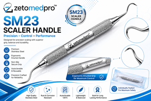 Escalador Dental Premium <span class=keywords><strong>SM23</strong></span> de Acero Inoxidable, Instrumento Profesional para Periodoncia, OEM Zetomed Pro - Product Image 4