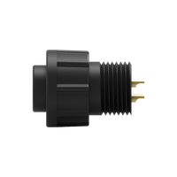 Connecteur Adaptateur Industriel Automobile Étanche IP67 4A 250V, Taille B, 3 Broches, en Laiton Moulé en Nylon, Rond avec Câble