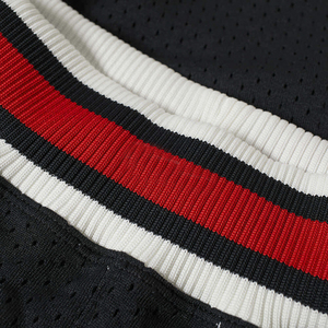 Shorts de basketball pour hommes en toile noire, couleur unie, taille élastique, respirant, décontracté, écologique, 100% coton, fermeture à cordon - Product Image 3