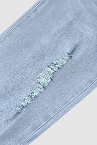 Women's Mid Waist <b>Boot</b> Cut Denim Jeans Vintage Cotton Knee Length - Product Image 5
