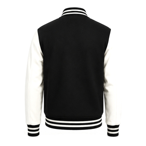 Vestes universitaires en tissu de laine avec logo personnalisé pour hommes, vêtements d'hiver, vestes Letterman avec col montant, style streetwear, taille adulte - Product Image 3