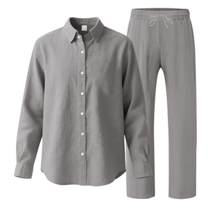 Men's Printed Plus Size 2-Piece Cotton <b>Set</b> Shirt Baggy Pants Wide Leg Beach Yoga Summer Casual - Product Image 3