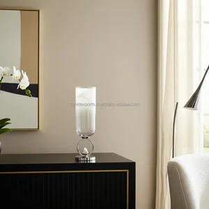 Premium Transparent <b>Square</b> Decorative Metal Flower <b>Vase</b> Luxury Apartment Interior Bulk Export Wholesale Zahid Exports India - Product Image 3