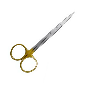 Tijeras Quirúrgicas Alemanas Premium TC Iris de 4.5 Pulgadas, Rectas, de Carburo de Tungsteno, para Microcirugía Dental, de Acero Inoxidable, Manuales, con Certificación CE - Product Image 3