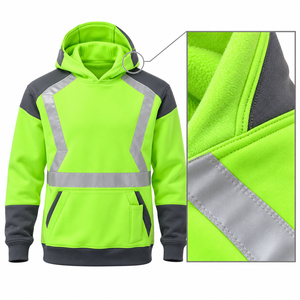 Sudadera con Capucha de Seguridad ANSI Clase 3, Personalizada con Logotipo, de Alta Visibilidad, Reflectante y Ligera para Hombre - Product Image 6