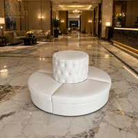 Luxuriöses Modernes Rundes Sofa Hotel-Lobby-Lounge-Möbel Kreisförmiges Gestepptes Bankett-Sofa für Hochzeits- und Empfangsbereiche