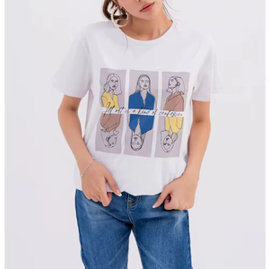 เสื้อยืดผู้หญิงขายดี สีสันหลากหลาย สวมใส่สบาย บริการ OEM แห้งเร็ว ผลิตจากโรงงาน ดีไซน์โดดเด่น - Product Image 1