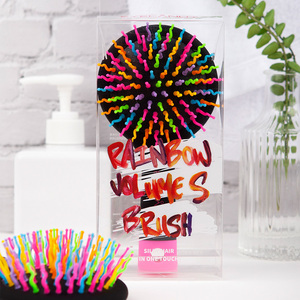 [JWORKS EXT] EYECANDY RAINBOW VOLUME S MEDIUM HAIRBRUSH Rainbow Volume Detangle Comb Scalp Massage <b>Mirror</b> - Product Image 2